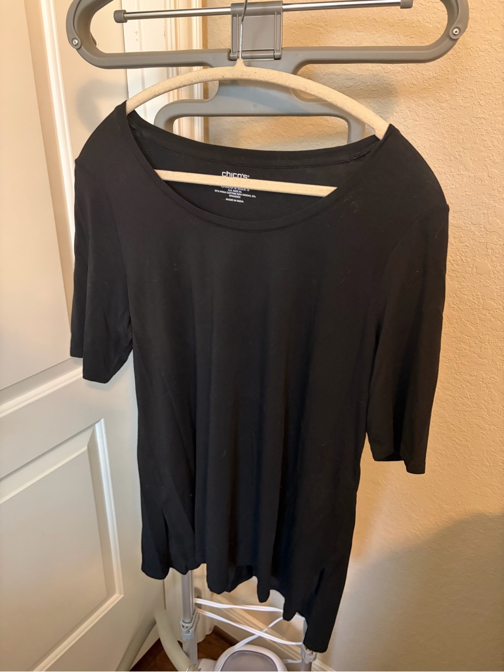 Chico's Black Short Sleeve Tee